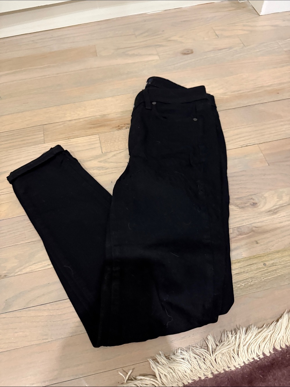 PAIGE Black Hoxton Ankle Skinny Jeans